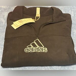 Large Adidas Black Zip-Up Hoodie